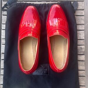 Miss Juliette Glossy Red Patent Leather Women's Loafers